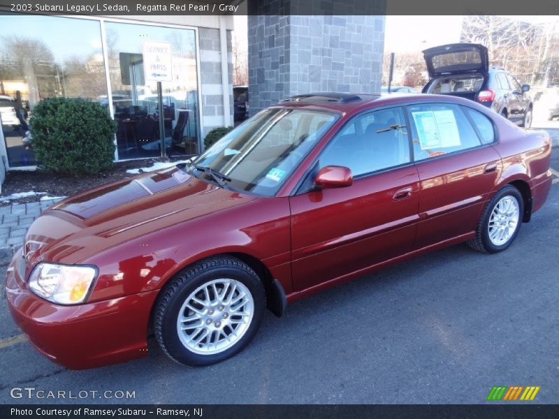 Regatta Red Pearl / Gray 2003 Subaru Legacy L Sedan
