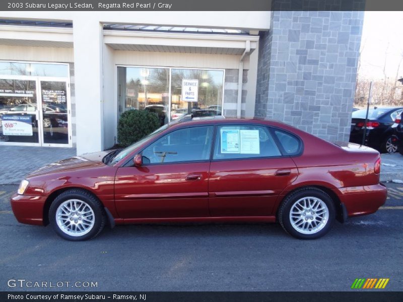 Regatta Red Pearl / Gray 2003 Subaru Legacy L Sedan