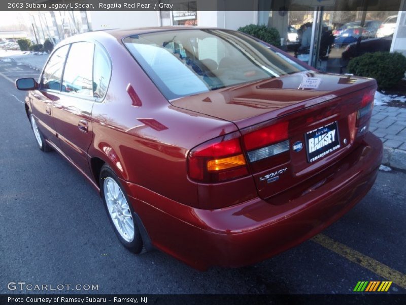 Regatta Red Pearl / Gray 2003 Subaru Legacy L Sedan