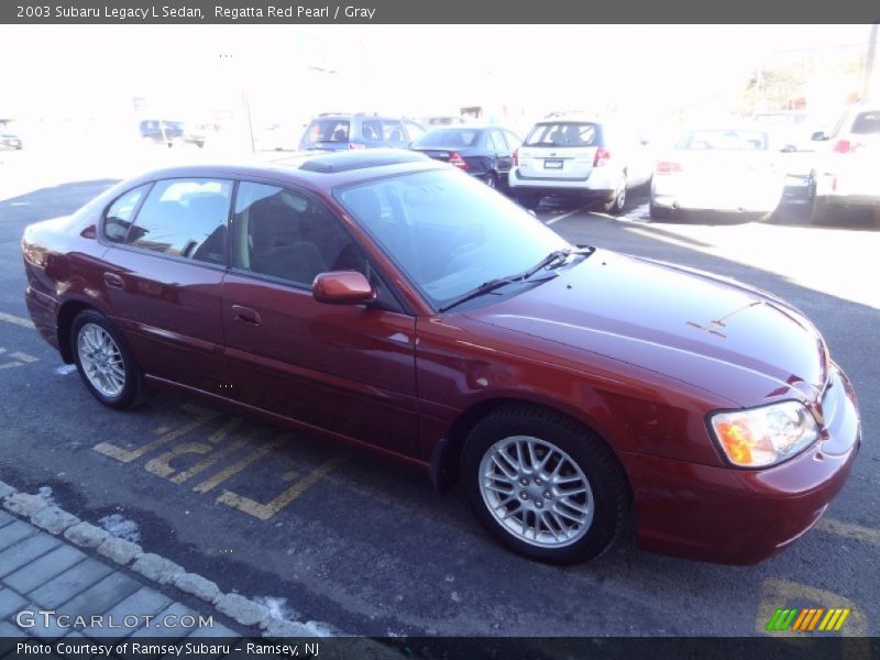 Regatta Red Pearl / Gray 2003 Subaru Legacy L Sedan