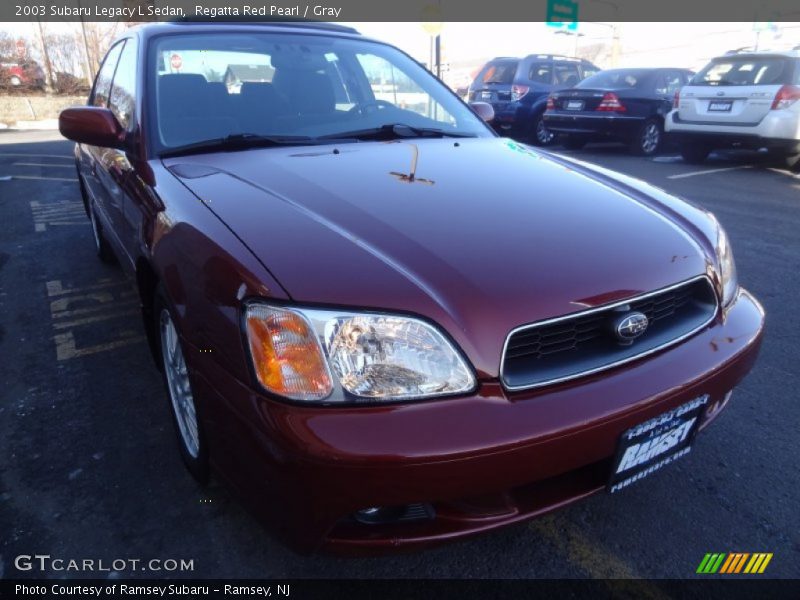 Regatta Red Pearl / Gray 2003 Subaru Legacy L Sedan