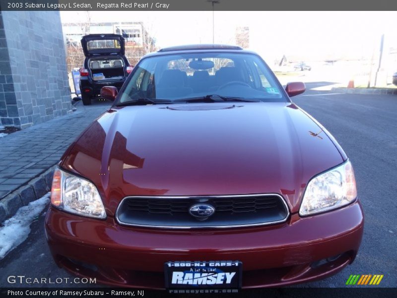 Regatta Red Pearl / Gray 2003 Subaru Legacy L Sedan