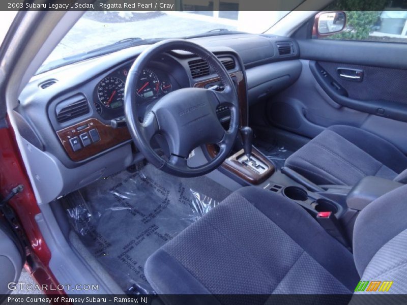Regatta Red Pearl / Gray 2003 Subaru Legacy L Sedan