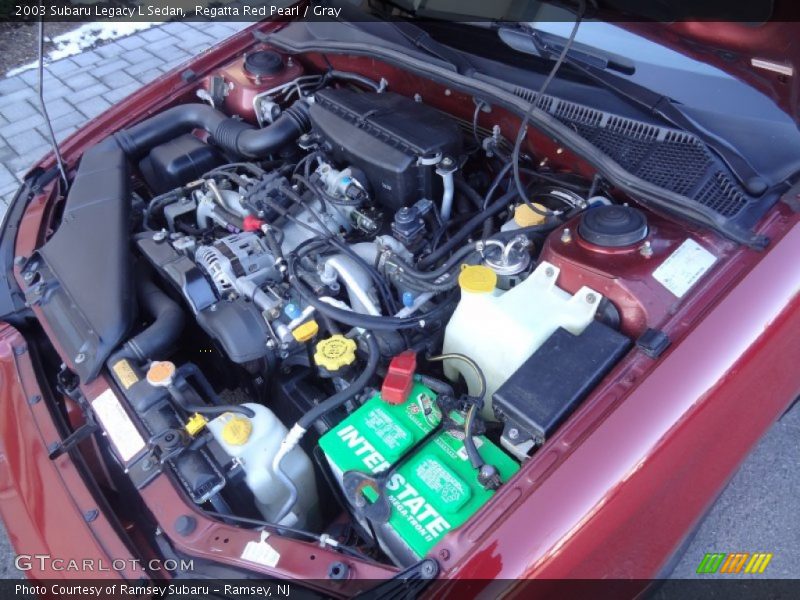 Regatta Red Pearl / Gray 2003 Subaru Legacy L Sedan