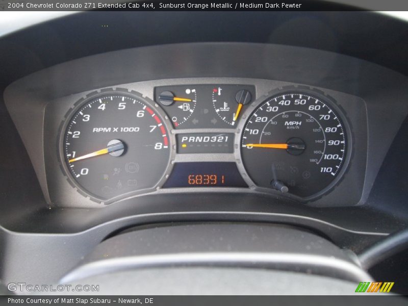 Sunburst Orange Metallic / Medium Dark Pewter 2004 Chevrolet Colorado Z71 Extended Cab 4x4
