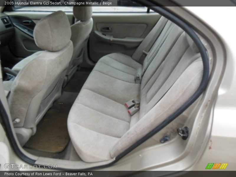 Champagne Metallic / Beige 2005 Hyundai Elantra GLS Sedan