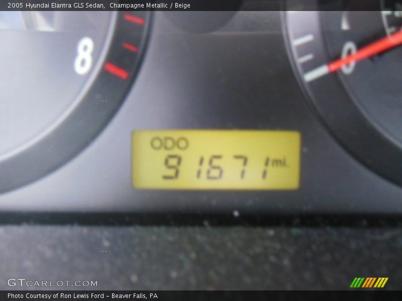 Champagne Metallic / Beige 2005 Hyundai Elantra GLS Sedan