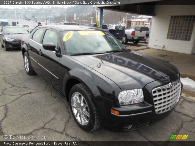 Brilliant Black / Dark Slate Gray/Light Graystone 2007 Chrysler 300 Touring AWD