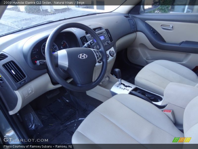 Natural Khaki / Beige 2009 Hyundai Elantra GLS Sedan