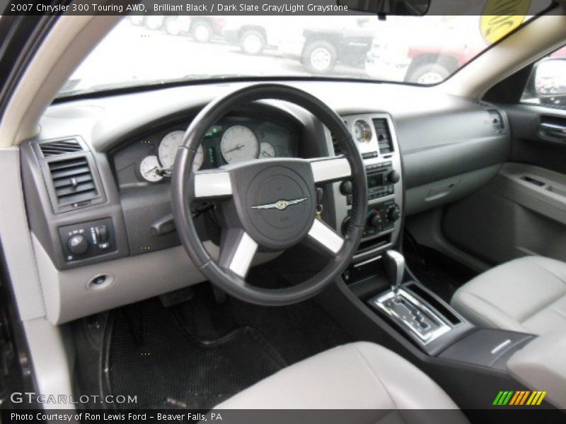 Brilliant Black / Dark Slate Gray/Light Graystone 2007 Chrysler 300 Touring AWD
