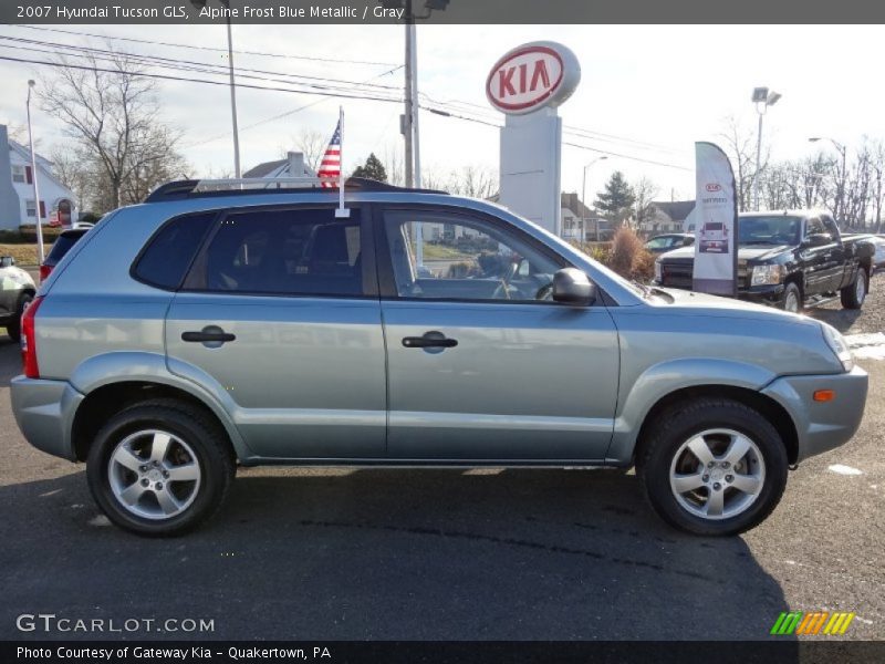 Alpine Frost Blue Metallic / Gray 2007 Hyundai Tucson GLS