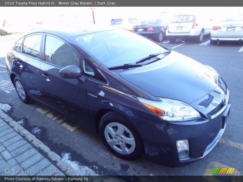 Winter Gray Metallic / Dark Gray 2010 Toyota Prius Hybrid IV