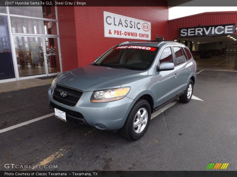 Steel Gray / Beige 2007 Hyundai Santa Fe GLS