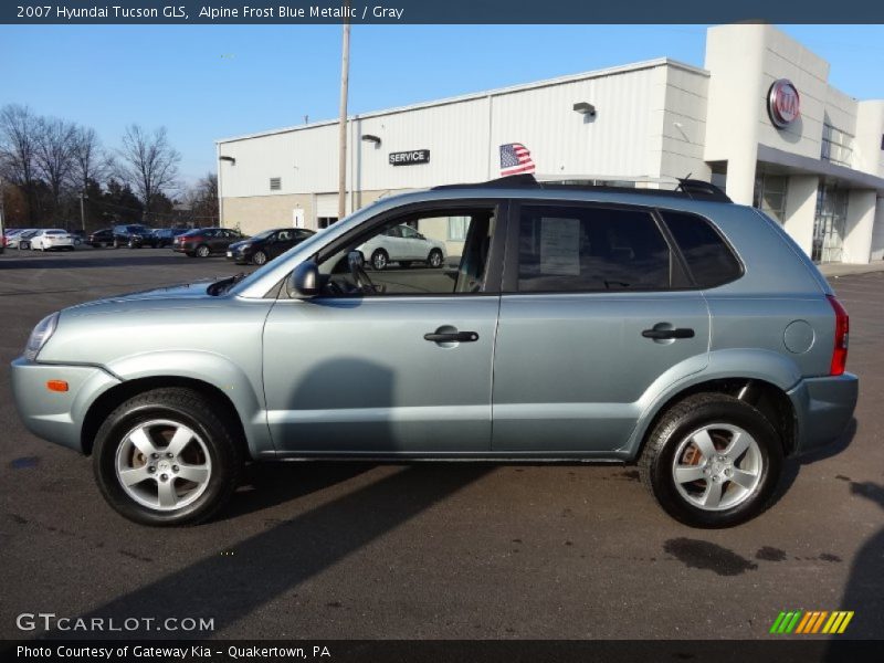Alpine Frost Blue Metallic / Gray 2007 Hyundai Tucson GLS