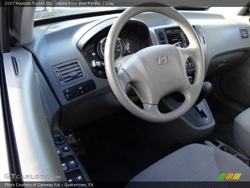 Alpine Frost Blue Metallic / Gray 2007 Hyundai Tucson GLS