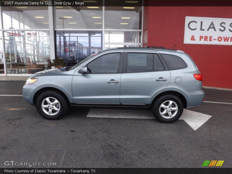 Steel Gray / Beige 2007 Hyundai Santa Fe GLS