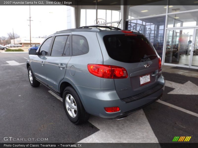 Steel Gray / Beige 2007 Hyundai Santa Fe GLS