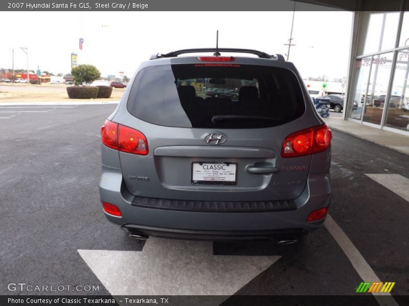 Steel Gray / Beige 2007 Hyundai Santa Fe GLS