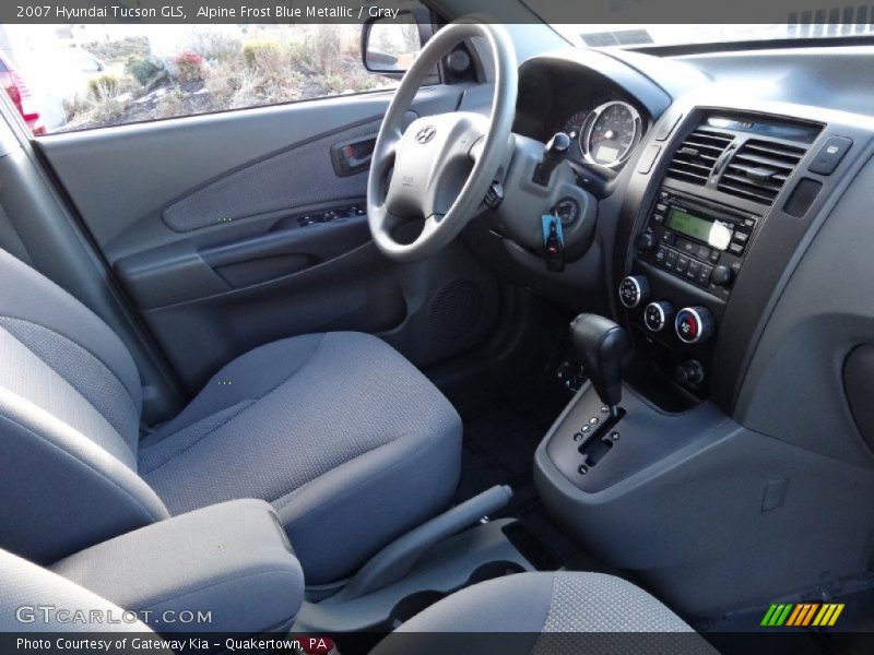 Alpine Frost Blue Metallic / Gray 2007 Hyundai Tucson GLS