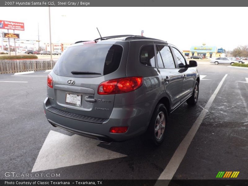 Steel Gray / Beige 2007 Hyundai Santa Fe GLS
