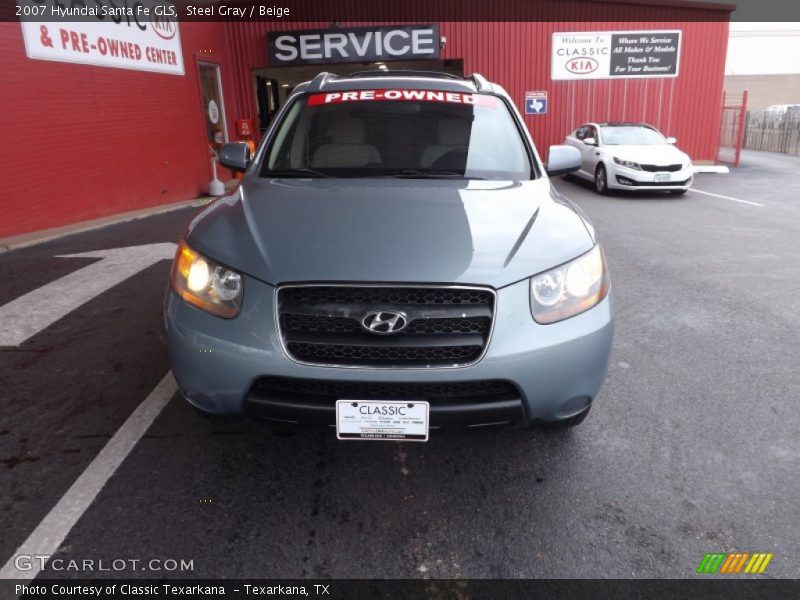 Steel Gray / Beige 2007 Hyundai Santa Fe GLS