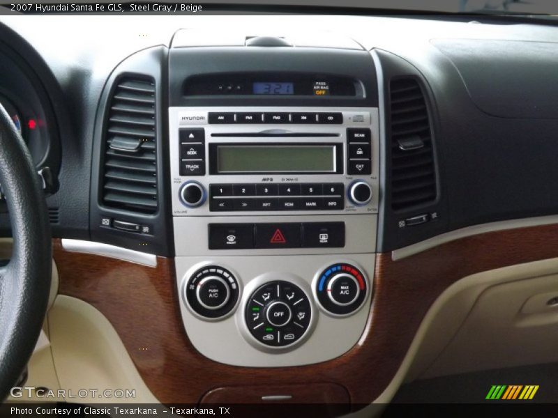 Steel Gray / Beige 2007 Hyundai Santa Fe GLS