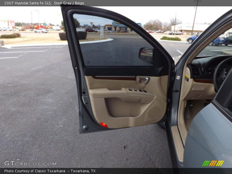 Steel Gray / Beige 2007 Hyundai Santa Fe GLS