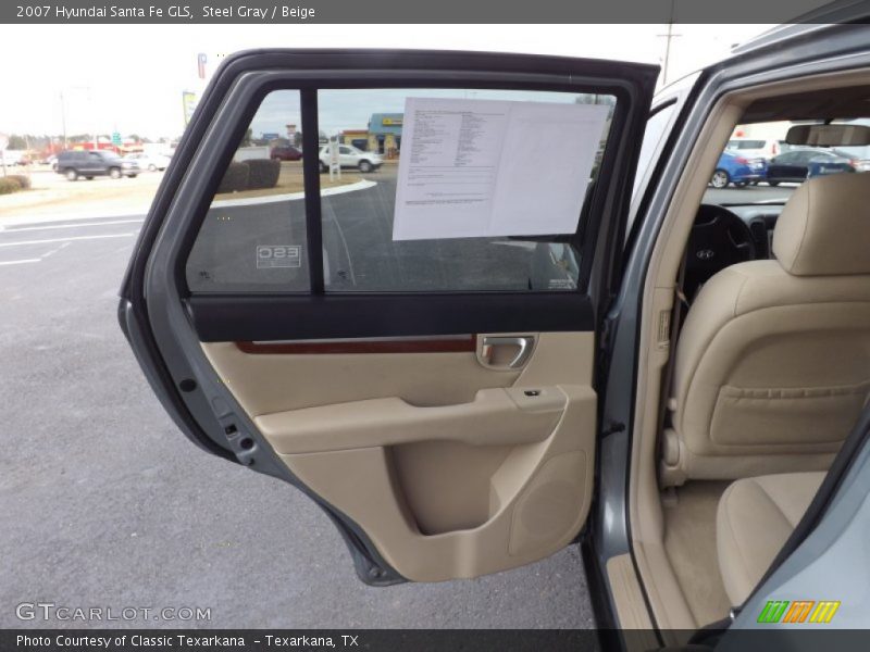 Steel Gray / Beige 2007 Hyundai Santa Fe GLS