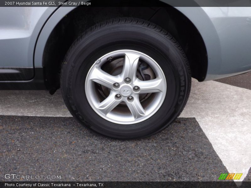 Steel Gray / Beige 2007 Hyundai Santa Fe GLS