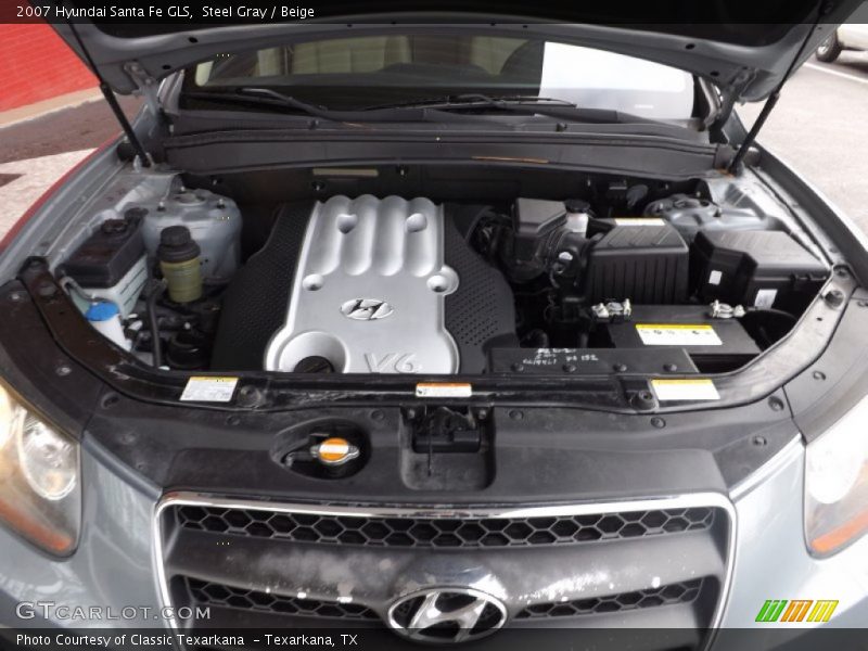 Steel Gray / Beige 2007 Hyundai Santa Fe GLS