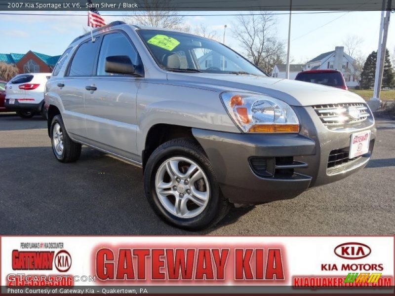 Satin Silver / Black 2007 Kia Sportage LX V6