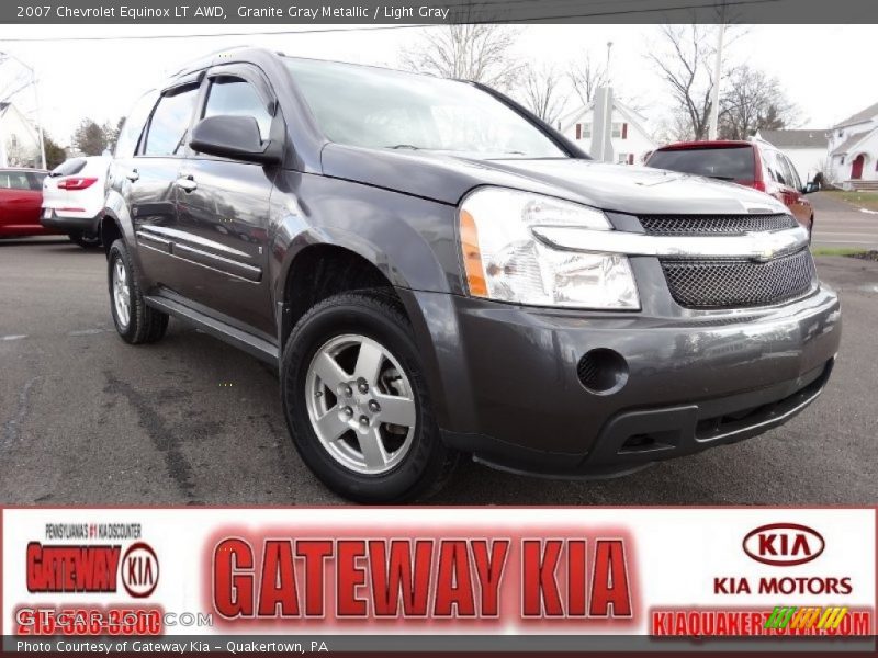 Granite Gray Metallic / Light Gray 2007 Chevrolet Equinox LT AWD