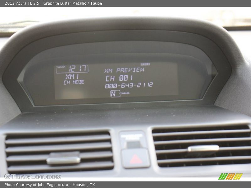 Graphite Luster Metallic / Taupe 2012 Acura TL 3.5