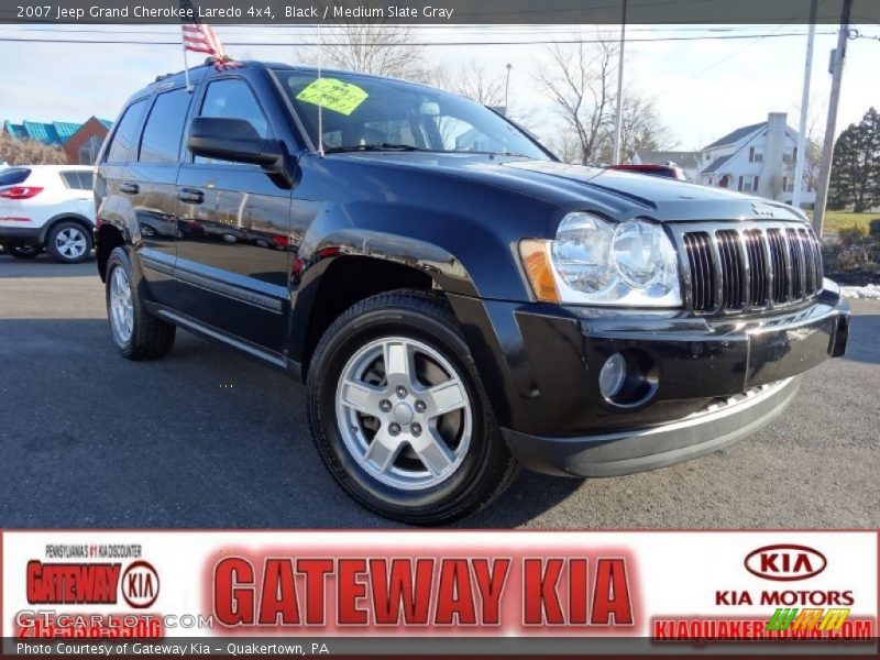 Black / Medium Slate Gray 2007 Jeep Grand Cherokee Laredo 4x4
