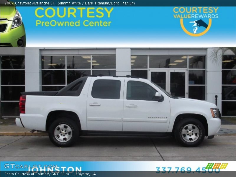 Summit White / Dark Titanium/Light Titanium 2007 Chevrolet Avalanche LT
