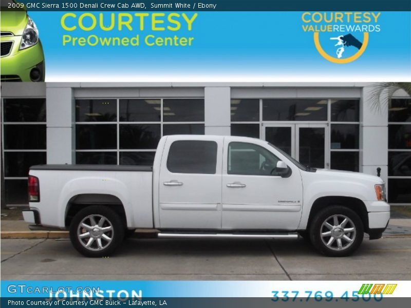 Summit White / Ebony 2009 GMC Sierra 1500 Denali Crew Cab AWD