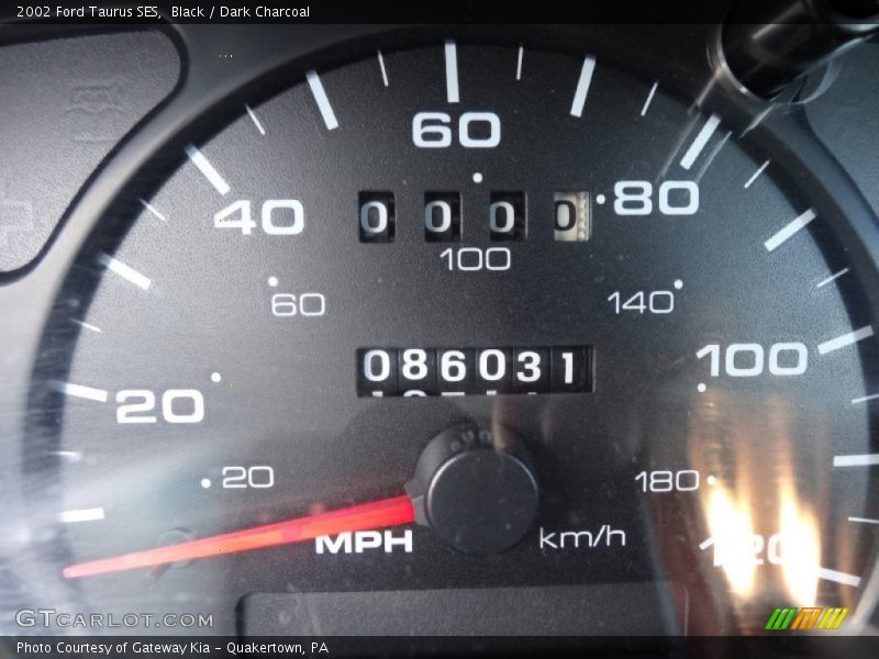 Black / Dark Charcoal 2002 Ford Taurus SES