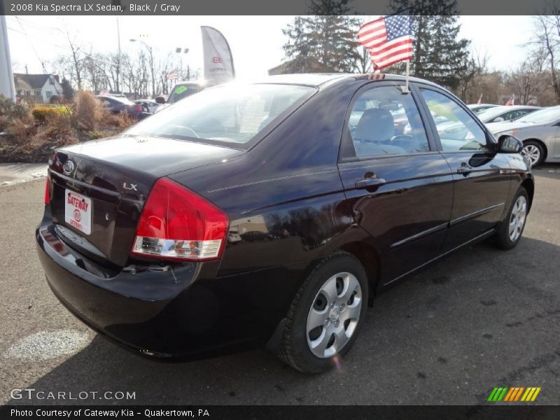 Black / Gray 2008 Kia Spectra LX Sedan