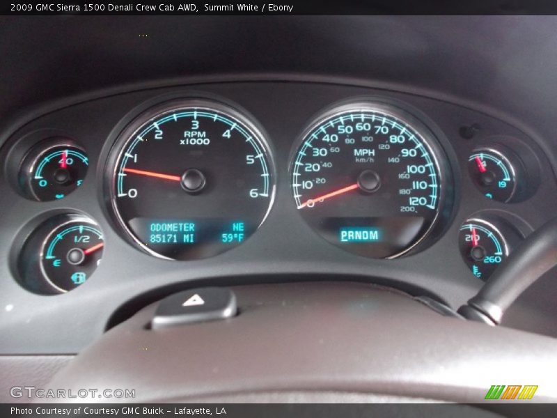 Summit White / Ebony 2009 GMC Sierra 1500 Denali Crew Cab AWD