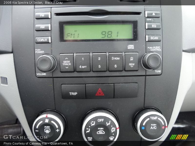 Black / Gray 2008 Kia Spectra LX Sedan