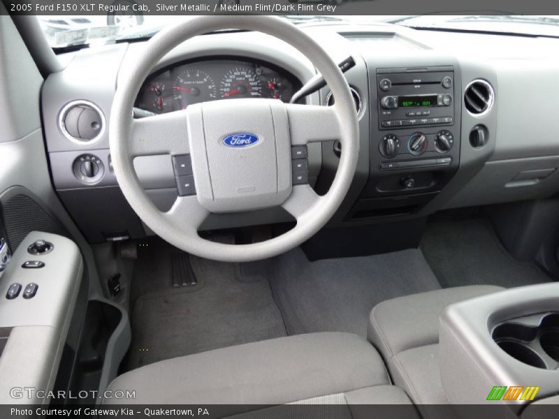 Silver Metallic / Medium Flint/Dark Flint Grey 2005 Ford F150 XLT Regular Cab