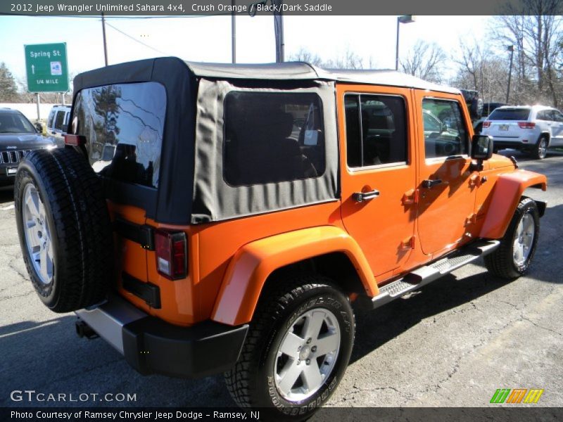 Crush Orange / Black/Dark Saddle 2012 Jeep Wrangler Unlimited Sahara 4x4