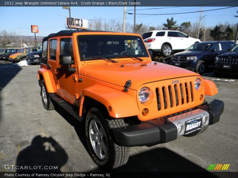 Crush Orange / Black/Dark Saddle 2012 Jeep Wrangler Unlimited Sahara 4x4