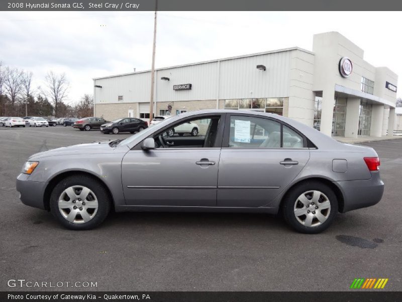 Steel Gray / Gray 2008 Hyundai Sonata GLS