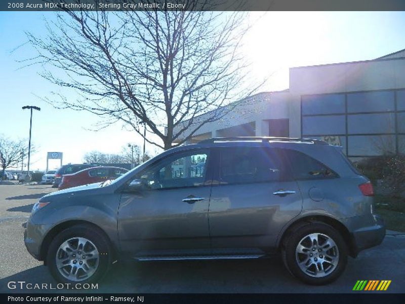 Sterling Gray Metallic / Ebony 2008 Acura MDX Technology