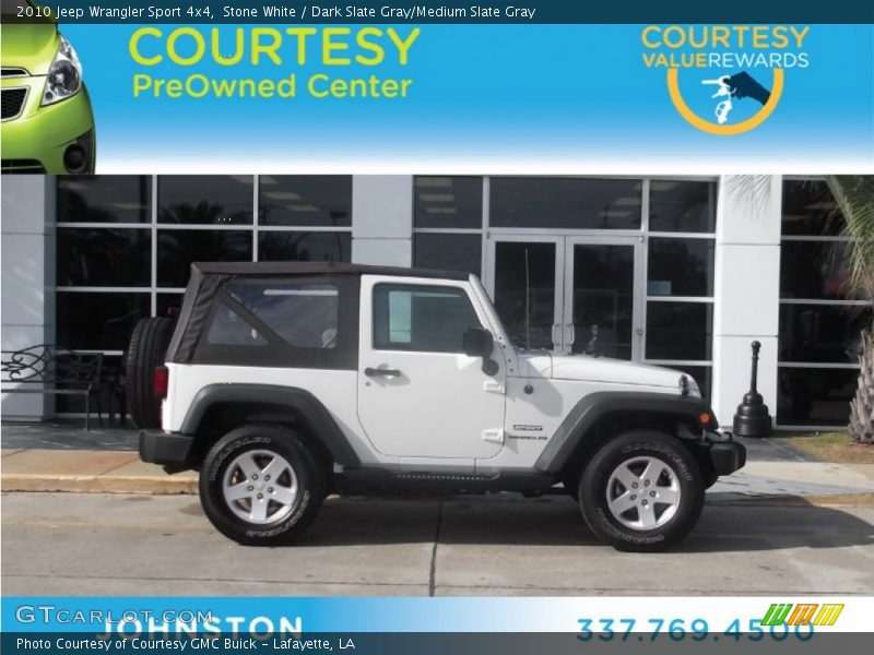 Stone White / Dark Slate Gray/Medium Slate Gray 2010 Jeep Wrangler Sport 4x4