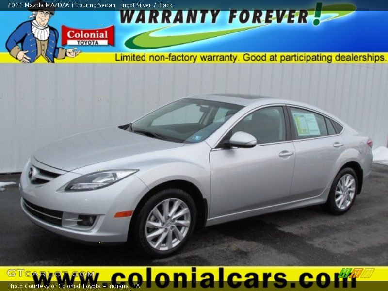 Ingot Silver / Black 2011 Mazda MAZDA6 i Touring Sedan