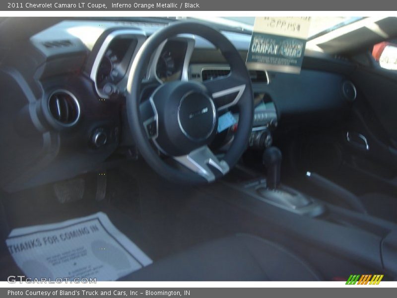 Inferno Orange Metallic / Black 2011 Chevrolet Camaro LT Coupe
