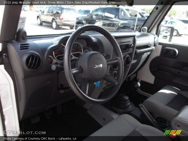 Stone White / Dark Slate Gray/Medium Slate Gray 2010 Jeep Wrangler Sport 4x4