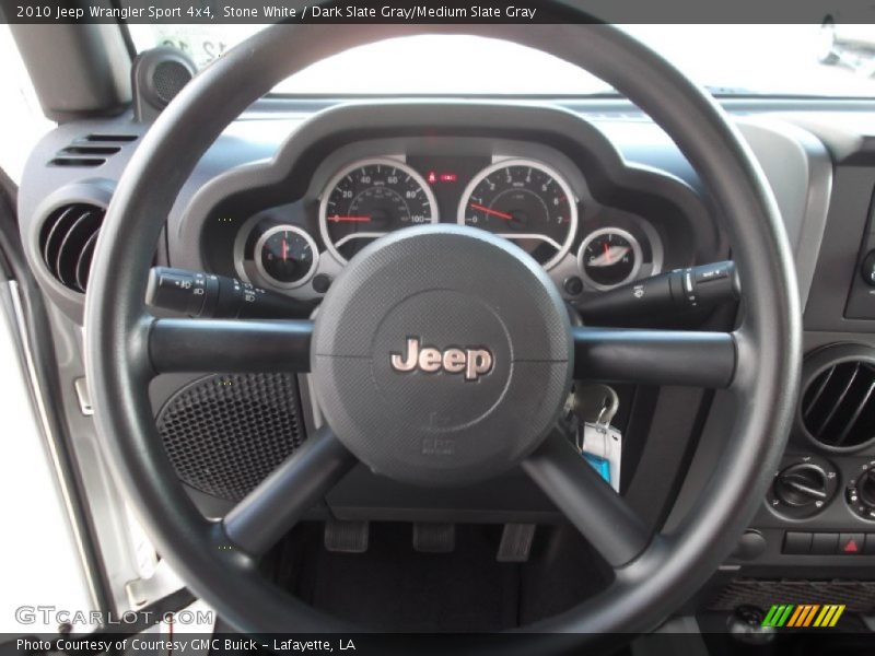 Stone White / Dark Slate Gray/Medium Slate Gray 2010 Jeep Wrangler Sport 4x4